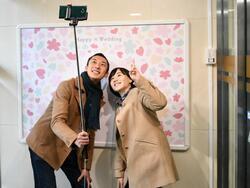 写真：フォトスポット花びら