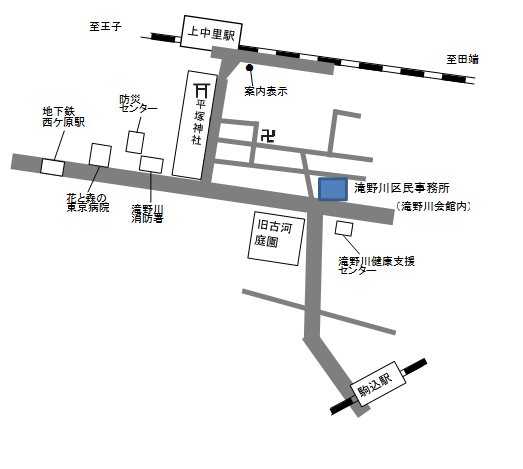 地図:滝野川案内図