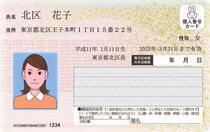 写真:個人番号カード表