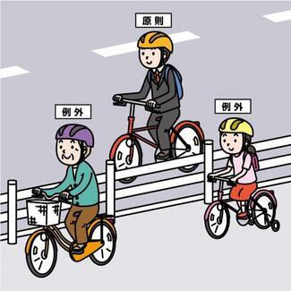イラスト：歩道を通行することができる場合