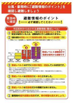 写真:避難情報のポイント チラシおもて