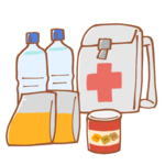 イラスト:避難時の持ち出し品