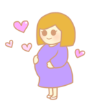 イラスト:妊娠中の母親