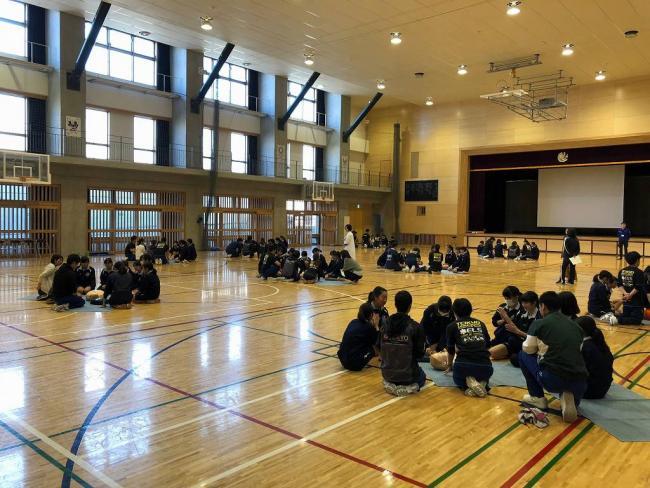 写真:中学生防災学校の様子