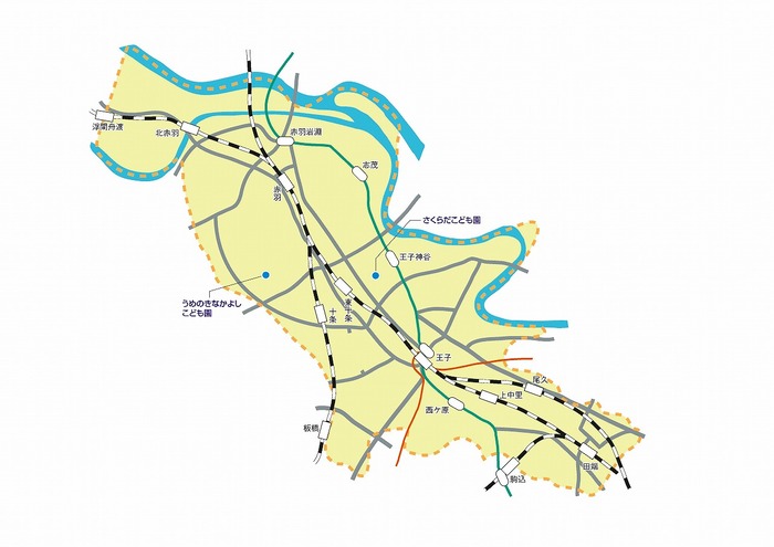 地図:幼稚園一覧