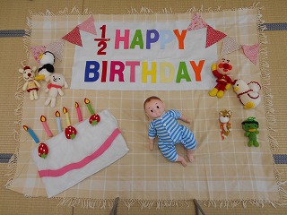 写真：ハーフバースデー装飾