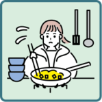 イラスト:料理をしている様子