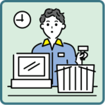 イラスト:働いている様子