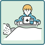 イラスト:看病をしている様子