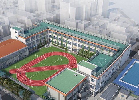 イラスト：滝野川第四小学校のリノベーション後のイメージ