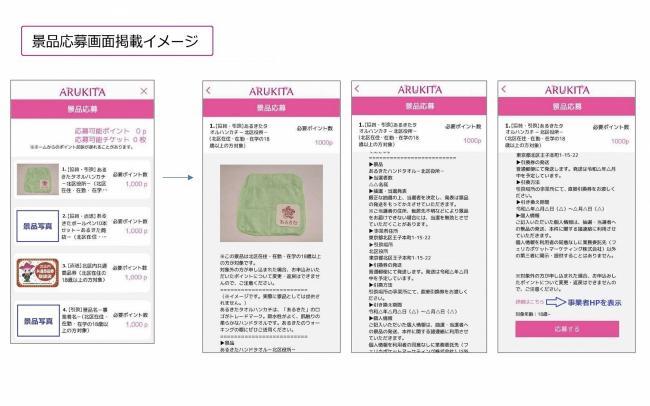 画面:景品応募画面