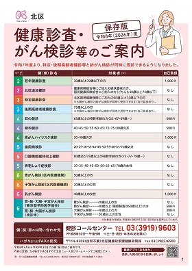 令和7年度健康診査・がん検診等のご案内