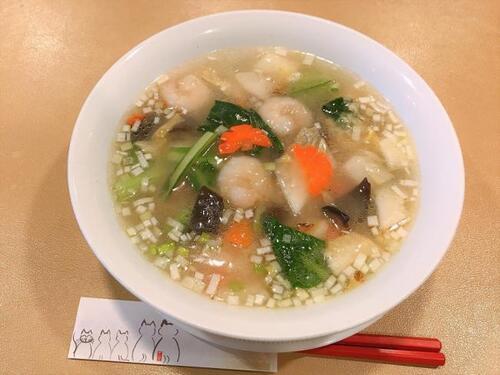 写真:海老と野菜のあんかけ汁麺