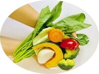 写真：両手にいっぱいの野菜