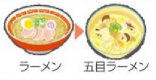 イラスト：ラーメンを五目ラーメンに変更