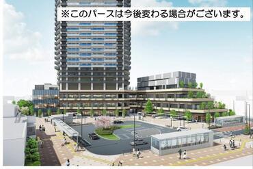 写真:駅前広場パース