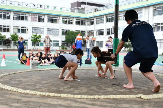 写真：柳田小学校の土俵