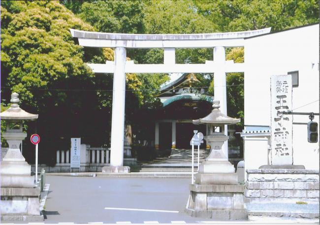 写真：王子神社とイチョウ