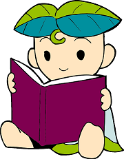 イラスト：本を読む子ども