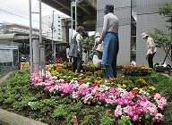 写真:平和祈念像前花壇