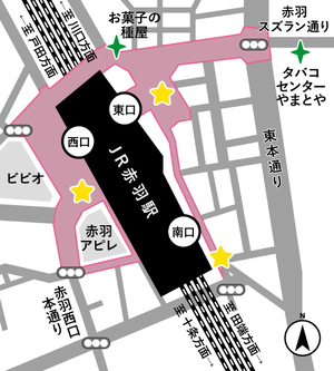 地図：JR赤羽駅周辺MAP