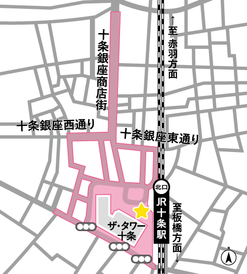地図：JR十条駅周辺MAP