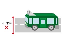イラスト:自動車など移動しての拡声器使用・道路幅