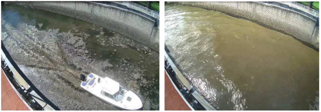 写真： 船舶作業前・船舶作業後