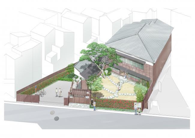 イラスト:記念館鳥観図