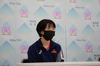 写真：小塩遥菜選手インタビュー