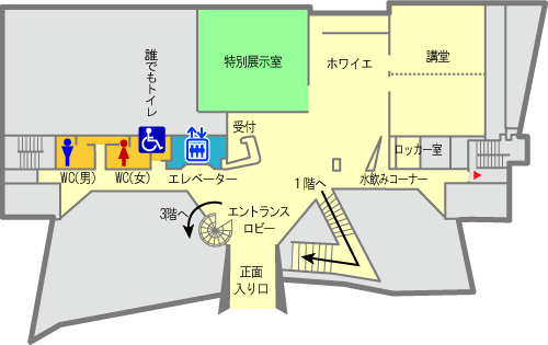 写真:館内案内2階案内図