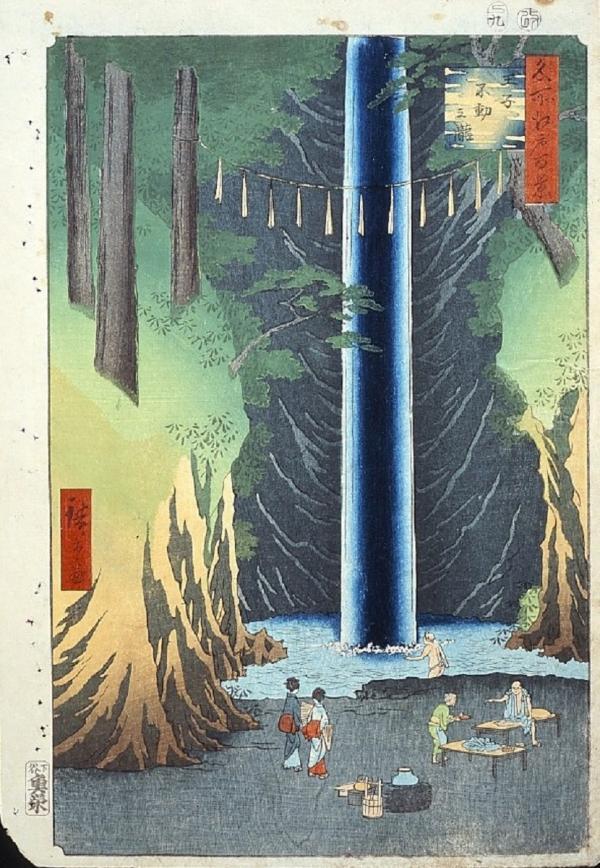 写真：名所江戸百景　王子不動之滝