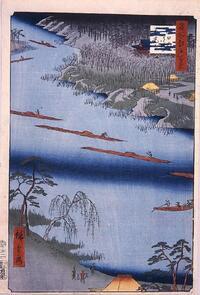 写真：名所江戸百景　川口のわたし善光寺