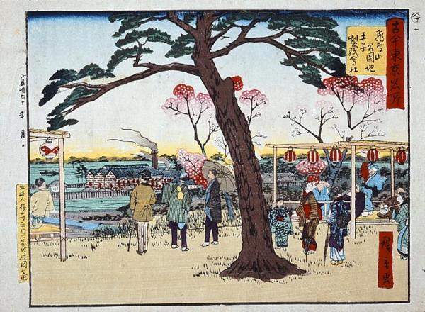 写真：古今東京名所　飛鳥山公園地王子製紙会社