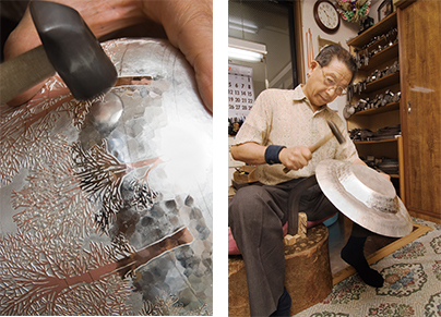 写真：奥山 峰石氏の作業風景