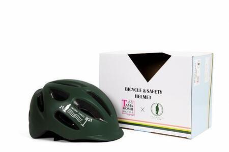 写真:事業の様子 渋沢栄一があしらわれたヘルメット