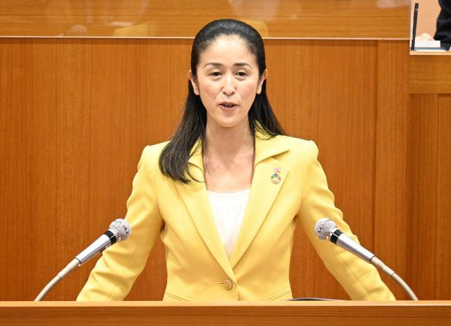 写真：所信表明