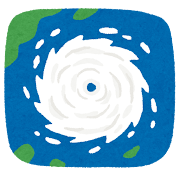 イラスト:台風のめ