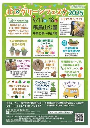 北区グリーンフェスタ2025ポスターの画像