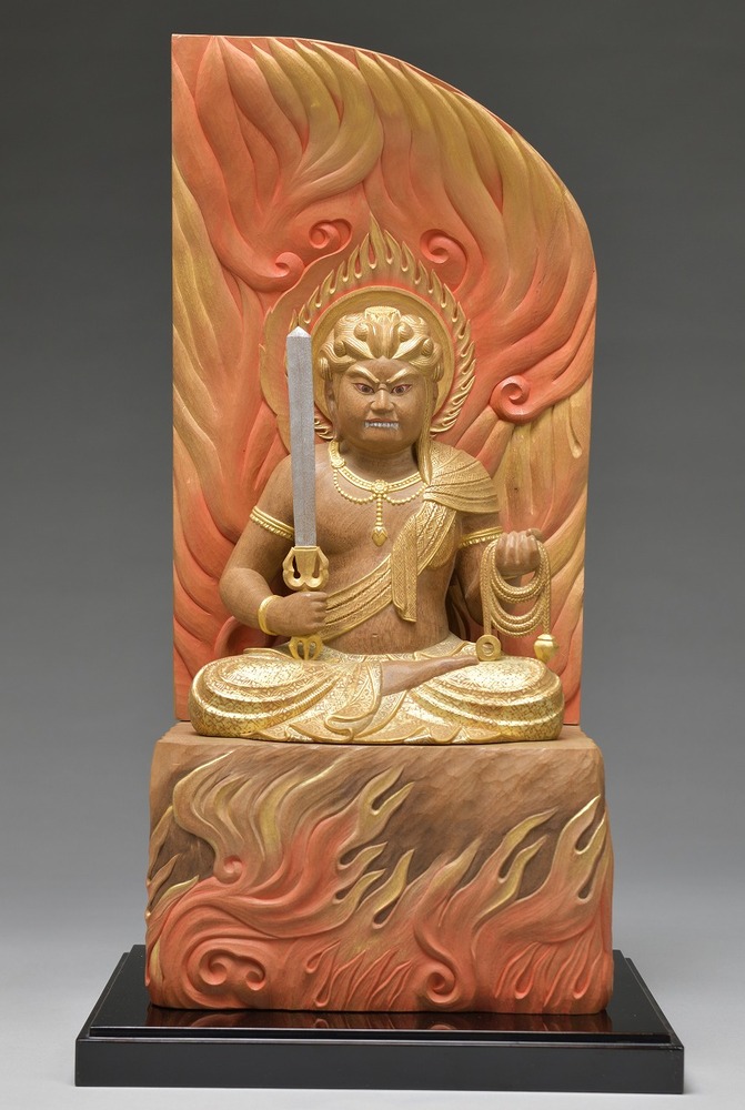 不動明王の彫刻作品の画像