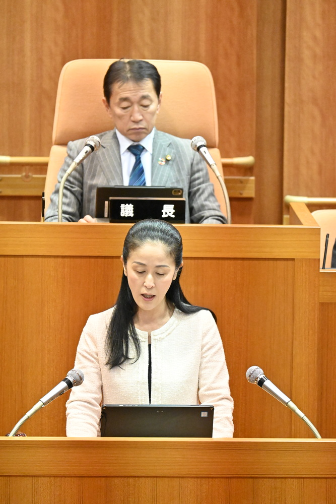 写真：議長と区長