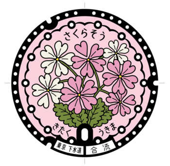 浮間桜草デザインマンホール