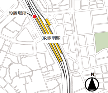 地図：北区赤羽1丁目67番付近
