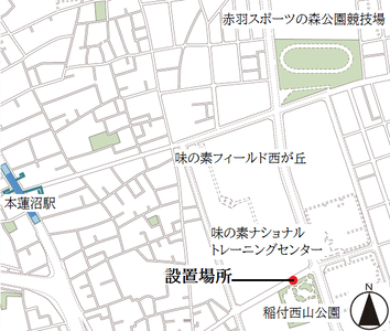 地図：北区西が丘3丁目10番3号先