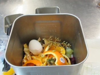 飲食店にて排出された生ごみの写真