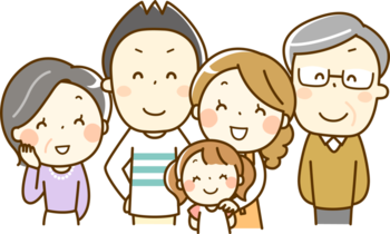 世代間交流イラスト