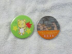 「オリジナルバッジ／マグネットをつくろう」の完成見本です。